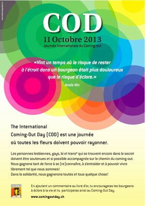 flyer coming-out day en Suisse