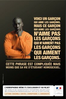 Affiche campagne contre l'homophobie