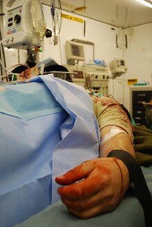 Photo d'un patient hospitalisé