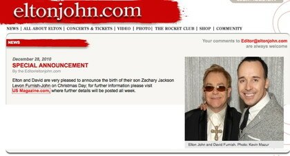 Elton John papa !