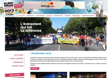 Site web EuroPride Marseille 2013