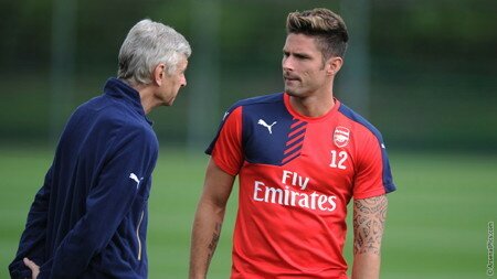 Arsène Wenger et Olivier Giroud