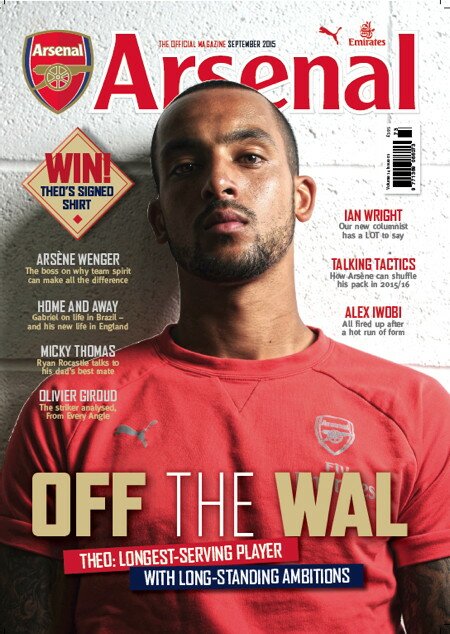 Theo Walcott à la une du magazine d'Arsenal