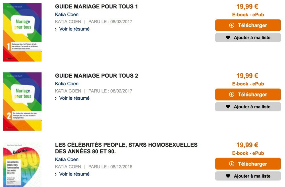 Mariage pour tous che Decitre